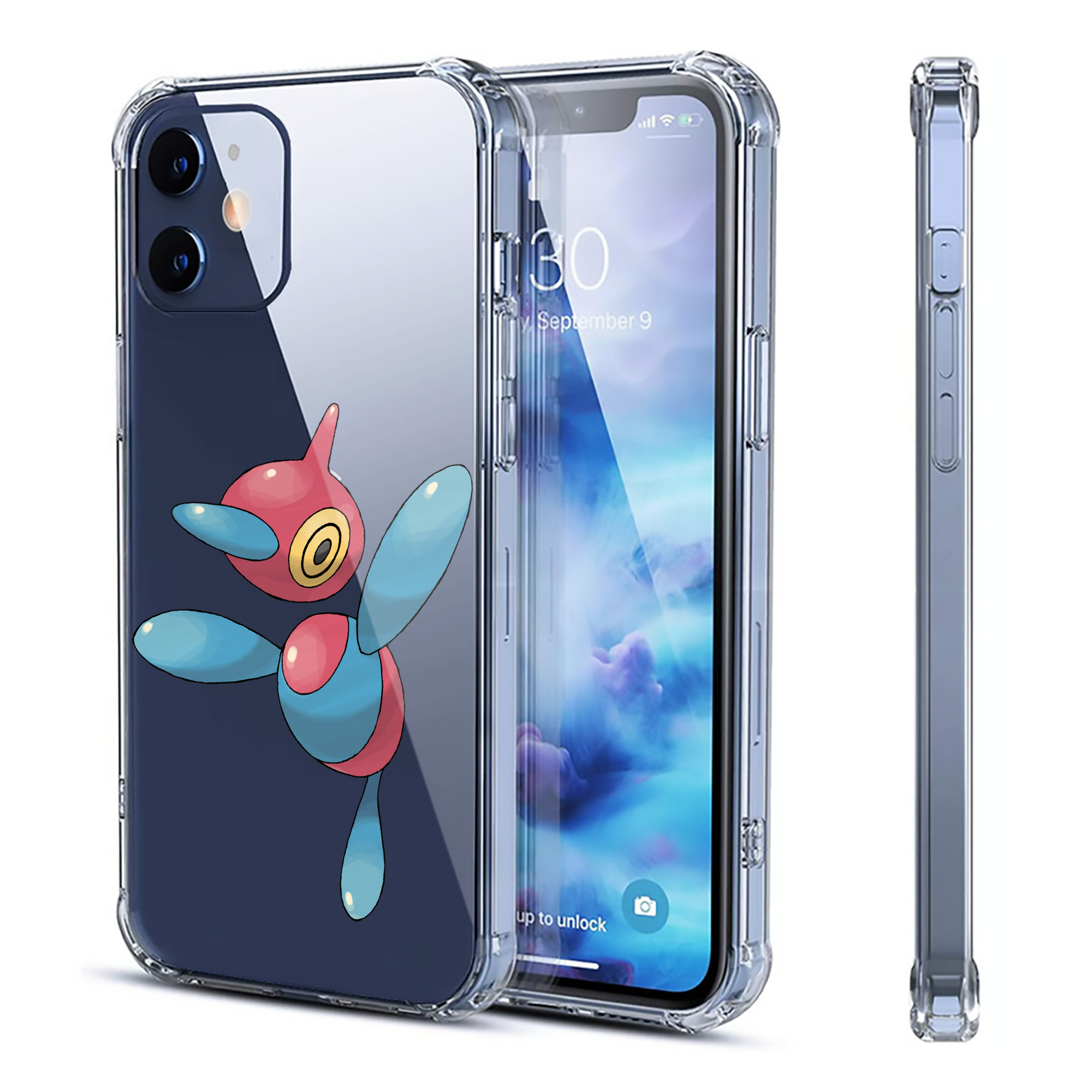 （画像用） ポケットモンスター Pokémon 【iPhone 12シリーズ対応】透明スマホケース（クリアソフトケース）